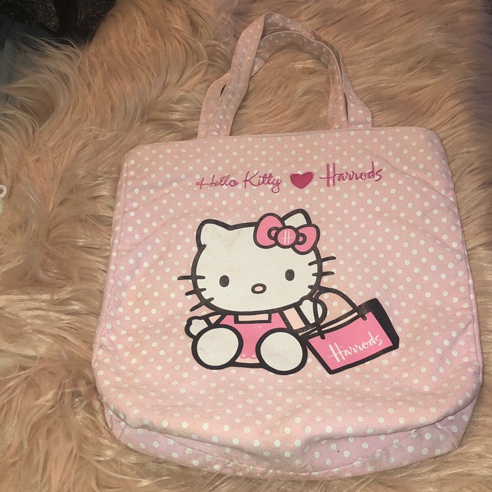 Hello Kitty London Harrods Pink Tote Bag